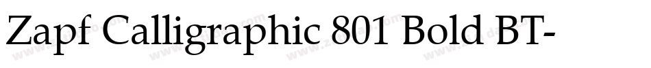 Zapf Calligraphic 801 Bold BT字体转换